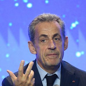 Une conférence avec l’ancien président Nicolas Sarkozy, dans le cadre des Rencontres de l’Avenir 2024. © Lionel Urman / Bestimage