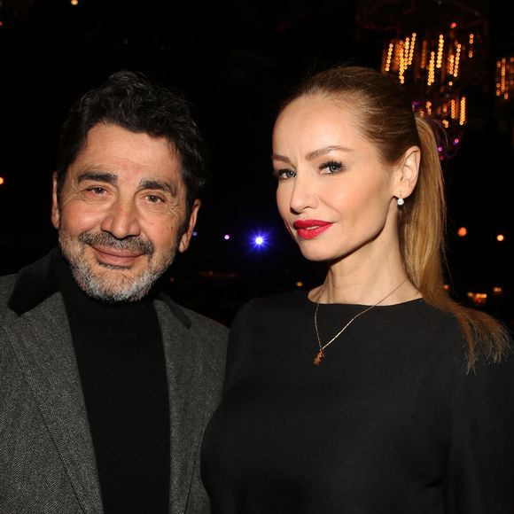 Adriana Karembeu et  André Ohanian - Le jury et les invités posent et déjeunent juste avant le début du défilé de la 15ème édition de "Top Model Belgium" au Lido à Paris, le 3 février 2019.
© Philippe Doignon / Denis Guignebourg / Bestimage