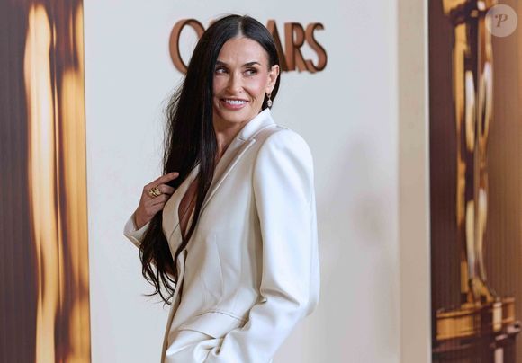 Demi Moore au diner des nominés des Oscars 2025 à Los Angeles.  Photo Press Service / BESTIMAGE
