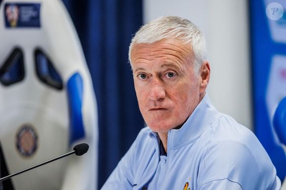 Didier Deschamps - Conférence de presse de l'équipe de France de football à Split, à la veille du match face à la Croatie, le 19 mars 2025.
© PixSell / Bestimage