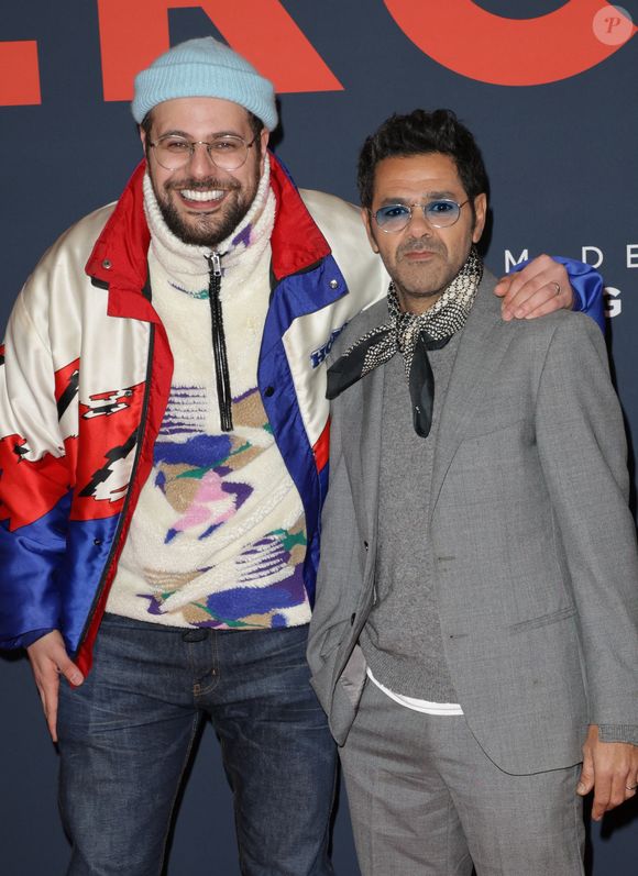 Hakim Jemili et Jamel Debbouze - Première du film "Mercato" au cinéma "Le Grand Rex" à Paris, le 17 février 2025.
© Guirec Coadic/Bestimage