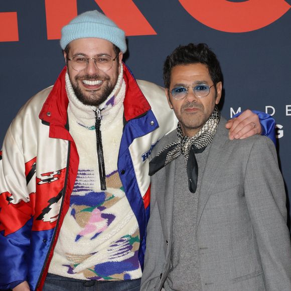 Hakim Jemili et Jamel Debbouze - Première du film "Mercato" au cinéma "Le Grand Rex" à Paris, le 17 février 2025.
© Guirec Coadic/Bestimage