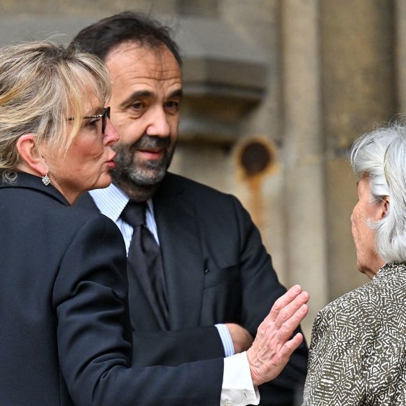 Claude Chirac et son mari Frédéric Salat-Baroux aux funérailles de B. Chirac à la basilique Sainte-Clotilde à Paris (7e) le 12 juin 2026. L’ancienne première dame de France est décédée le 5 juin 2026 à l’âge de 93 ans. 
© Jacovides / Liewig / Bestimage