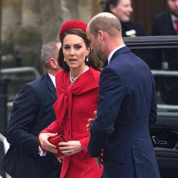 Le prince William et Kate Middleton arrivent à l'Abbaye de Westminster pour la cérémonie du Jour du Commonwealth. Photo de Doug Peters/Doug Peters/ABACAPRESS.COM. Numéro de référence unique : 79348157 ...