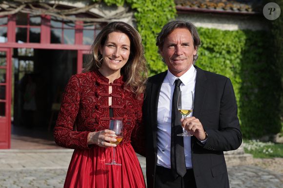 Anne-Claire Coudray et son compagnon Nicolas Vix à la fête du Bontemps au Château Smith-Haut-Lafitte à Martillac près de Bordeaux, France, le 28 avril 2023. Photo par Thibaud Moritz/Abaca