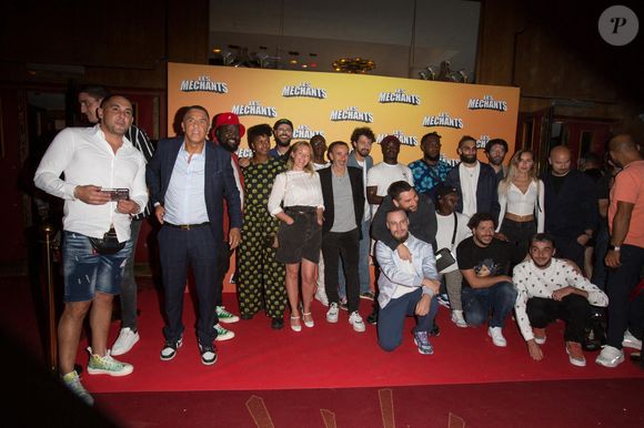 Julian Naceri, Samy Naceri, Ludivine Sagnier, Elie Semoun, Mouloud Achour, Djimo, Fadily Camara, Hakim Jemili, Roman Frayssinet, Fary Lopes, Heuss assistent à l'avant-première du film 'Les Mechants' à Paris au Grand Rex à Paris, France le 07 septembre 2021. Photo by Nasser Berzane/ABACAPRESS.COM