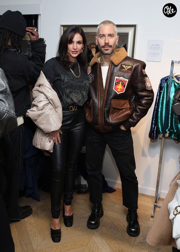 Exclusif - Jade Leboeuf et son compagnon Stéphane Rodrigues lors de la soirée 'Pop Up' de luxe durable 'Amay Snowballs' au Village Royal à Paris le 30 Novembre 2023.© Denis Guignebourg/BestImage