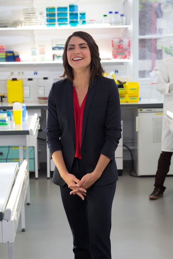 Sonia Chironi (iTELE) lors du tournage coulisses des spots TV du Pasteurdon à l'Institut Pasteur à Paris, le 17 juin 2016. © Joséphine Royer/Bestimage