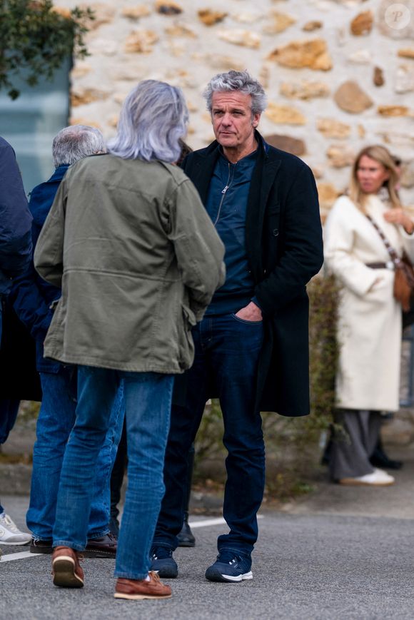 David Brécourt aux obsèques du chanteur Herbert Léonard au crématorium de Saint-Fargeau-Ponthierry, France, le 12 mars 2025. © Bestimage