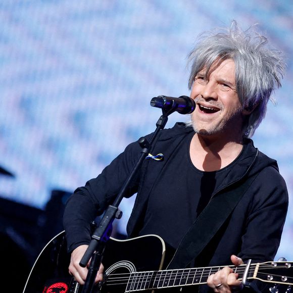 Nicola Sirkis - Emission spéciale "Unis pour l'Ukraine" à la Maison de la Radio et de la Musique, diffusée en direct sur France 2 et présentée par Nagui et Leïla.Kaddour à Paris le 8 mars 2022. © Cyril Moreau / Jack Tribeca / Bestimage