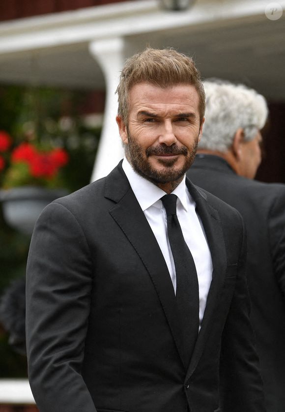 David Beckham aux funérailles de Sven-Goran Eriksson Funérailles à l'église Fryksande à Torsby, Suède, le 13 septembre 2024. Photo par Simone Syversson/Stella Pictures/ABACAPRESS.COM