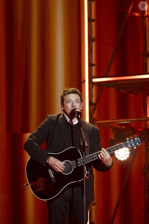 Exclusif - Patrick Bruel lors de l'enregistrement de la soirée "Les 30 ans du sidaction - la soirée événement" au Grand Rex à Paris diffusée le 23 mars 2024 sur France 2

© Cyril Moreau / Coadic Guirec / Bestimage