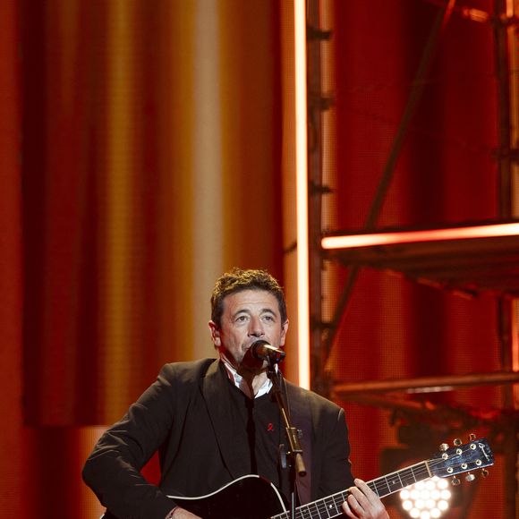 Exclusif - Patrick Bruel lors de l'enregistrement de la soirée "Les 30 ans du sidaction - la soirée événement" au Grand Rex à Paris diffusée le 23 mars 2024 sur France 2

© Cyril Moreau / Coadic Guirec / Bestimage