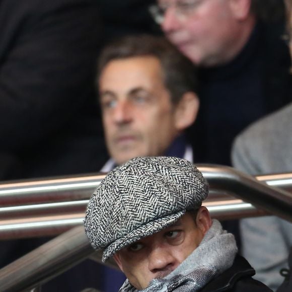 Joey Starr et Nicolas Sarkozy - Match de football PSG - Lyon au Parc des Princes - Paris 16 Decembre 2012. ©Bestimage