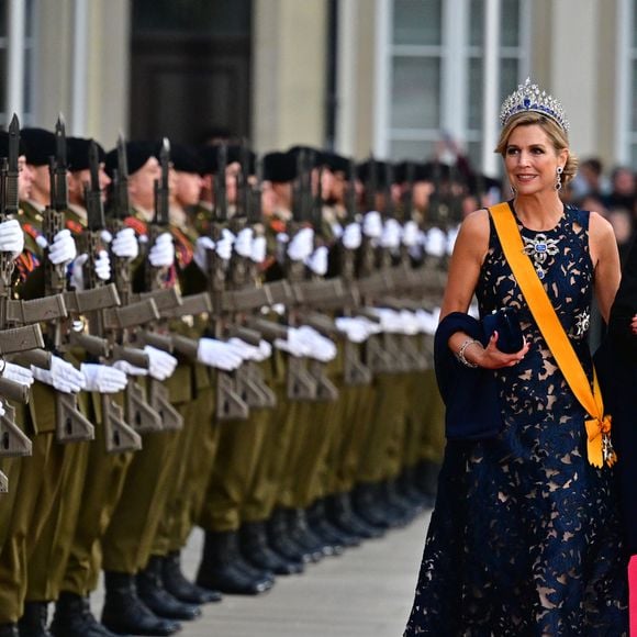 Le roi Willem-Alexander et la reine Maxima des Pays-Bas aux arrivées du dîner de gala des célébrations du changement de trône au Palais grand-ducal du Luxembourg, le 3 octobre 2025. © Christian Liewig/Bestimage