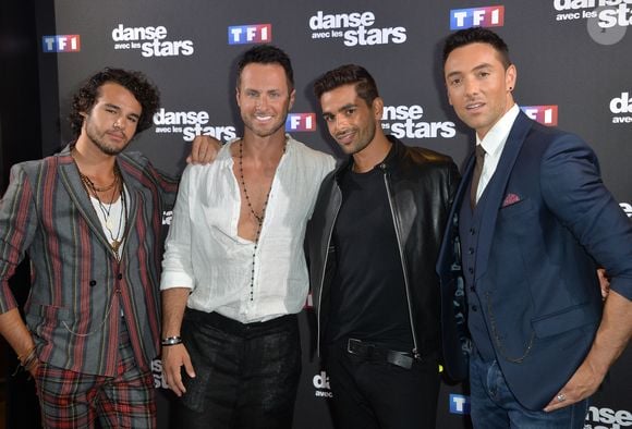 Anthony Colette, Christian Millette, Christophe Licata et Maxime Dereymez au photocall de la saison 10 de l'émission "Danse avec les stars" (DALS) au siège de TF1 à Boulogne-Billancourt, France, le 4 septembre 2019. © Veeren/Bestimage
