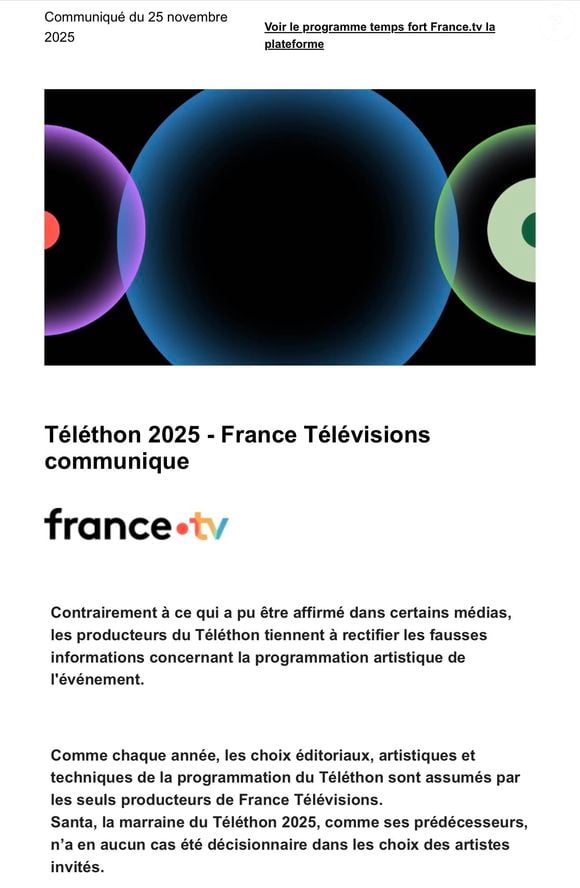 Communiqué de France Télévisions