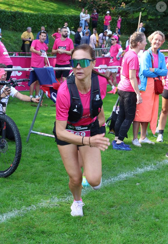 Exclusif - Ariane Brodier lors du Triathlon des Roses au parc de Saint-Cloud, France, le 21 septembre 2024. © Denis Guignebourg/BestImage