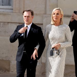 Renaud Capuçon et sa femme Laurence Ferrari - Dîner d'état en l'honneur du président des Etats-Unis et sa femme au palais de l'Elysée à Paris, à l'occasion de leur visite officielle en France. Le 8 juin 2024
© Jacovides-Moreau / Bestimage