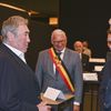 Le roi Philippe de Belgique aux Championnats du Monde Route UCI 2021 Flandre Belgique à Bruxelles, Belgique, le 22 septembre 2021. Le roi assiste au contre-la-montre par équipes - relais mixte des championnats du monde de cyclisme et rencontre l'équipe belge dans la zone d'attente derrière le podium. Photonews / Bestimage