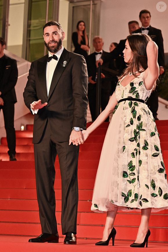 Karim Benzema, Lyna Khoudri assistant à la projection de Honey Don't ! au 78ème Festival de Cannes à Cannes, France le 23 mai 2025. Photo par Julien Reynaud/APS-Medias/ABACAPRESS.COM