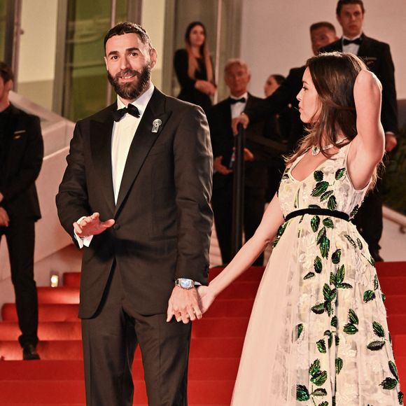 Karim Benzema, Lyna Khoudri assistant à la projection de Honey Don't ! au 78ème Festival de Cannes à Cannes, France le 23 mai 2025. Photo par Julien Reynaud/APS-Medias/ABACAPRESS.COM