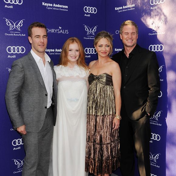 La veuve de James Van Der Beek a écrit un message sur Instagram samedi 21 février. 
James Van Der Beek, Kimberly Brook, Rebecca Gayheart-Dane et Eric Dane - Cérémonie Chrysalis Butterfly Ball à Los Angeles le 7 juin 2014. JLPPA / Bestimage