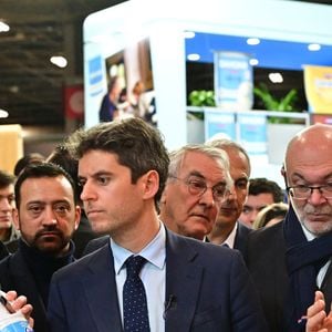 Le secrétaire général de Renaissance, Gabriel Attal, lors de la 62ème édition du Salon international de l'agriculture (SIA) à Paris Expo Porte de Versailles, à Paris, France, le 22 février 2026. © Christian Liewig/Bestimage