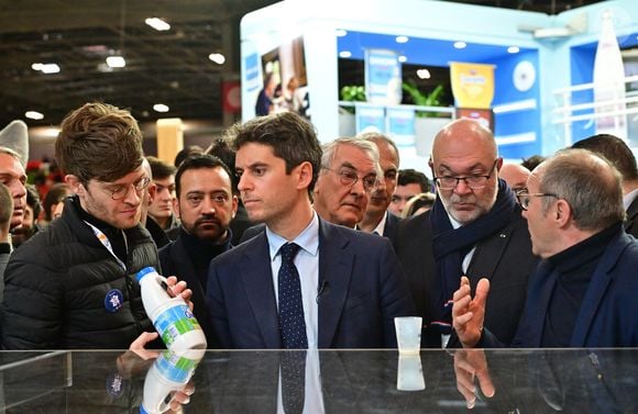 Le secrétaire général de Renaissance, Gabriel Attal, lors de la 62ème édition du Salon international de l'agriculture (SIA) à Paris Expo Porte de Versailles, à Paris, France, le 22 février 2026. © Christian Liewig/Bestimage