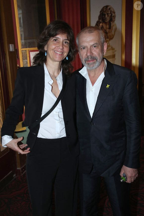 Exclusif - Elsa Boublil et son mari Philippe Torreton - Arrivées - 36ème cérémonie des Molières aux Folies Bergère à Paris le 28 avril 2025. 

© Bertrand Rindoff / Bestimage