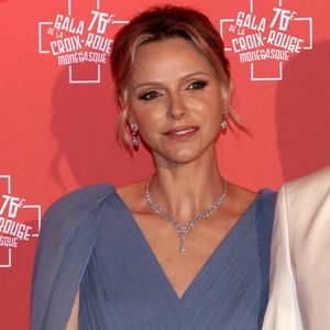 La princesse Charlene de Monaco - 76ème Bal de la Croix Rouge dans la salle des Etoiles à Monaco le 12 juillet 2025. © Claudia Albuquerque/Bestimage