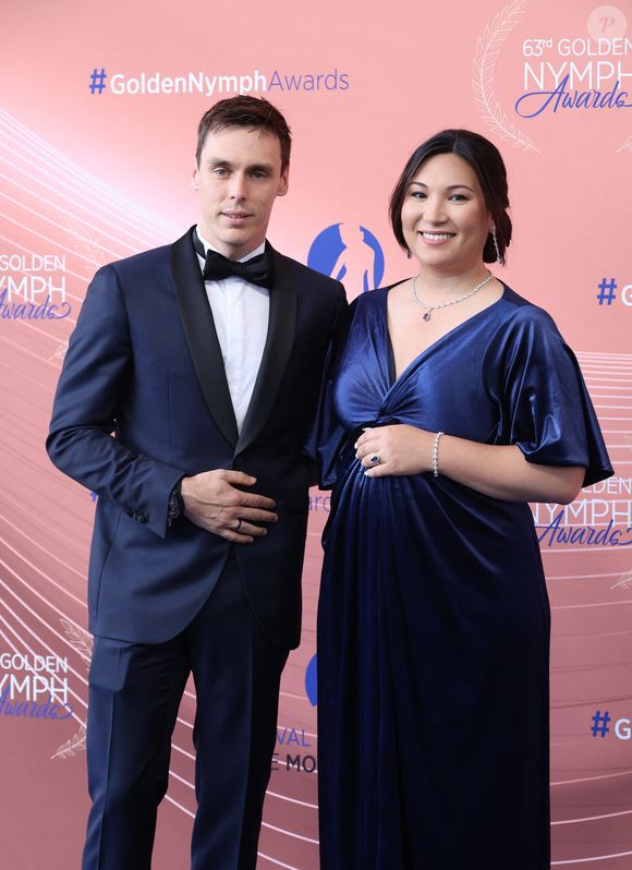 Louis Ducruet et Marie Ducruet (enceinte) - La famille princière au photocall et cérémonie de clôture de la 63ème édition du Festival de Télévision de Monte-Carlo (63rd Golden Nymph) au Grimaldi Forum à Monaco le 18 juin 2024.

© Denis Guignebourg / Bestimage