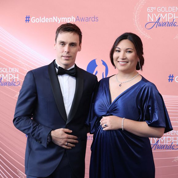Louis Ducruet et Marie Ducruet (enceinte) - La famille princière au photocall et cérémonie de clôture de la 63ème édition du Festival de Télévision de Monte-Carlo (63rd Golden Nymph) au Grimaldi Forum à Monaco le 18 juin 2024.

© Denis Guignebourg / Bestimage