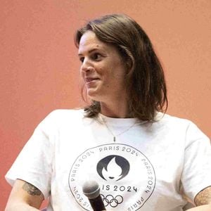 Laure Manaudou - Dévoilement du parcours du relais de la flamme des Jeux Olympiques de Paris 2024 dans la grand amphithéâtre de la Sorbonne à Paris le 23 juin 2023. © JB Autissier / Panoramic / Bestimage