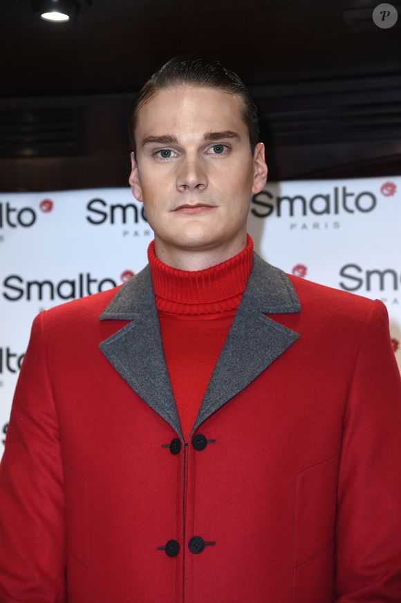 Yannick Agnel - Présentation de la collection "Smalto" lors de la fashion week à la boutique de la rue François 1er à Paris, le 18 janvier 2019. © Giancarlo Gorassini/Bestimage