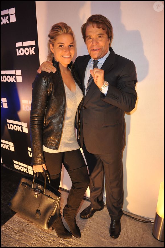 Bernard Tapie et sa fille Sophie - Inauguration de la boutique Look rue Saint-Honoré à Paris en 2011. (Agence Bestimage)
