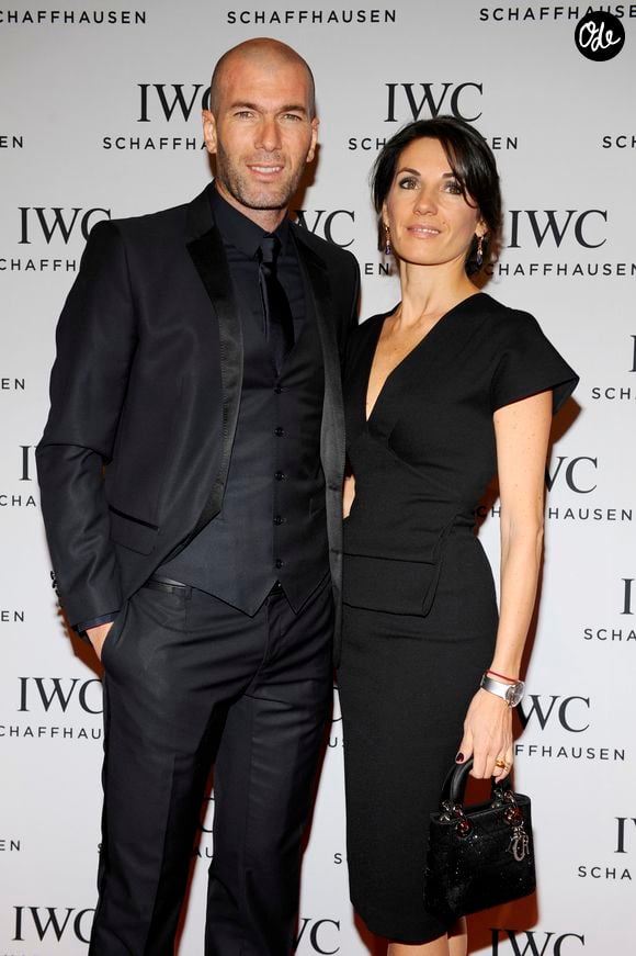 Zinedine Zidane et sa femme Veronique - Soiree 'IWC Schaffhausen Race Night' a l'occasion du salon international de la Haute Horlogerie (SIHH) 2013 a Geneve en Suisse le 22 Janvier 2013.