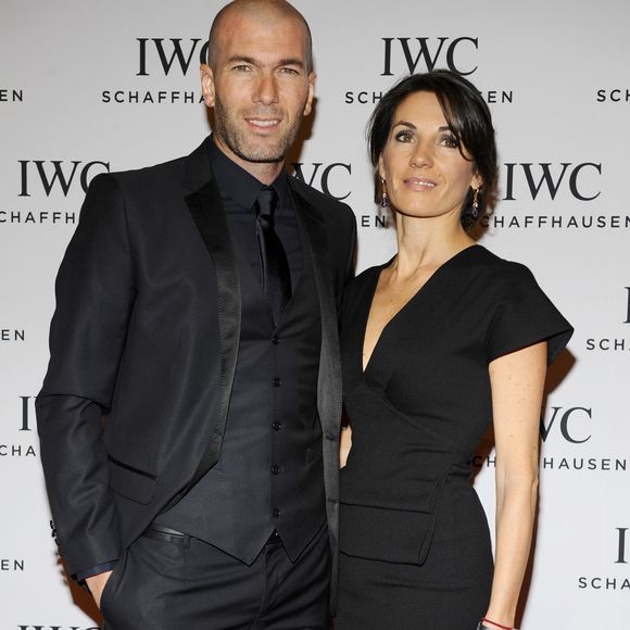 Zinedine Zidane et sa femme Veronique - Soiree 'IWC Schaffhausen Race Night' a l'occasion du salon international de la Haute Horlogerie (SIHH) 2013 a Geneve en Suisse le 22 Janvier 2013.