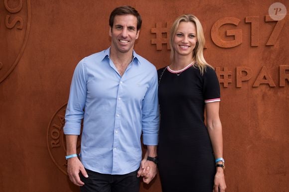 Gonzalo Quesada et sa femme Liga Melne au village lors des internationaux de France de Roland Garros à Paris, le 2 juin 2017. © Dominique Jacovides - Cyril Moreau/ Bestimage