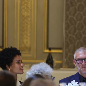 Vincent Cassel et sa compagne Narah Baptista lors du dîner d’État en l’honneur du président brésilien et de sa femme au palais présidentiel de l’Élysée à Paris, France, le 5 juin 2025. © Dominique Jacovides/Bestimage