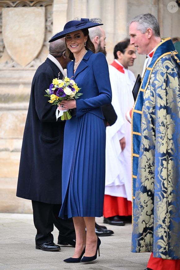 Catherine - Princesse de Galles quitte le service annuel de célébration du Jour du Commonwealth à l'Abbaye de Westminster, Londres. Backgrid UK/ Bestimage