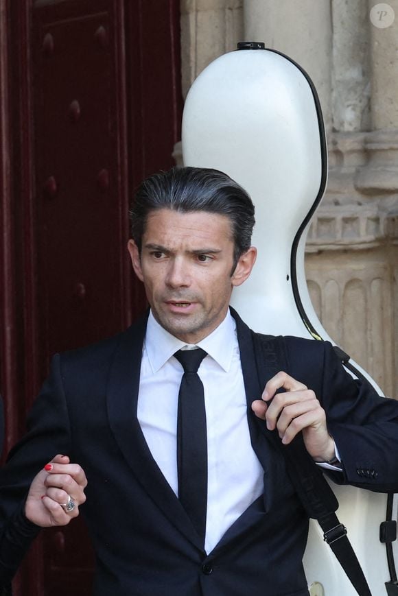 Gautier Capuçon - Sorties des obsèques de Philippe Labro en l'église de Saint-Germain-des-Prés à Paris le 13 juin 2025. © Dominique Jacovides - Christophe Clovis / Bestimage