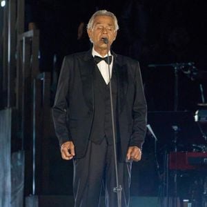 Andrea Bocelli à la soirée concert "Grace for the World" au Vatican le 13 septembre 2025 ; un concert unique sur la place Saint-Pierre. Backgrid UK/ Bestimage