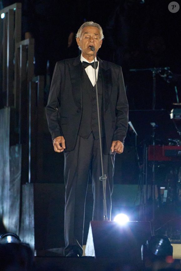 Andrea Bocelli à la soirée concert "Grace for the World" au Vatican le 13 septembre 2025 ; un concert unique sur la place Saint-Pierre. Backgrid UK/ Bestimage