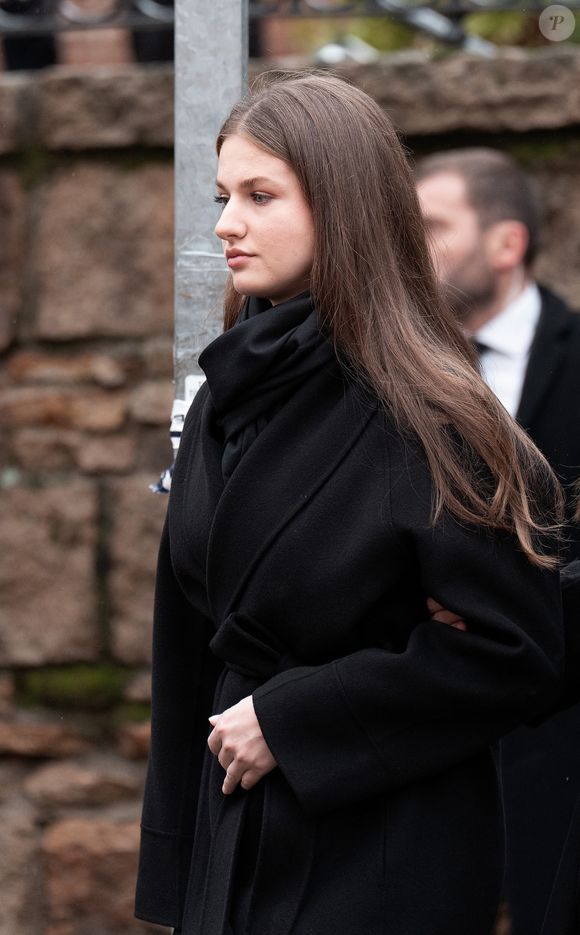 La princesse Leonor (La princesse Leonor), la princesse Sofia (L'infante Sofia d'Espagne) - La princesse Irène de Grèce et de Danemark (la princesse Irène de Grèce et de Danemark) service funèbre à la cathédrale orthodoxe grecque Saint-André-et-Saint-Démétrius. Madrid - 17 janvier 2026