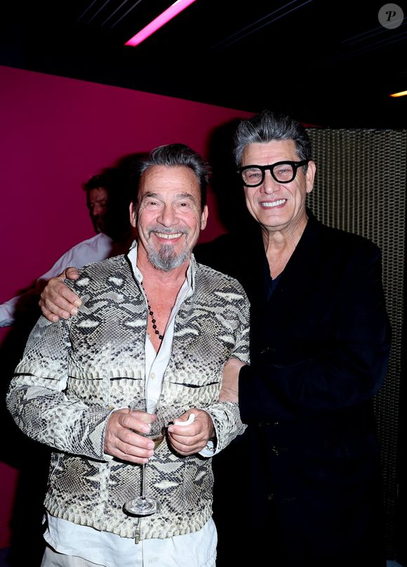 Florent Pagny et Marc Lavoine lors de la soirée de gala "Heroes for Imagine" qui a permis de récolter dix millions d'euros au profit de la recherche contre les maladies génétiques à Paris le 23 septembre 2024.
© Dominique Jacovides / Bestimage