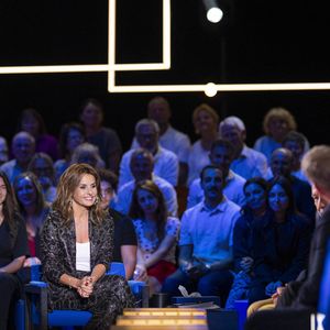 Exclusif - Faustine Bollaert lors de l'enregistrement de l'émission "La Boîte à secrets", présentée par F.Bollaert et diffusée le 26 septembre 2025 sur France 3, dans les studios du Lendit à Saint-Denis, Seine Saint-Denis, France, le 8 septembre 2025. © Pierre Perusseau/Bestimage