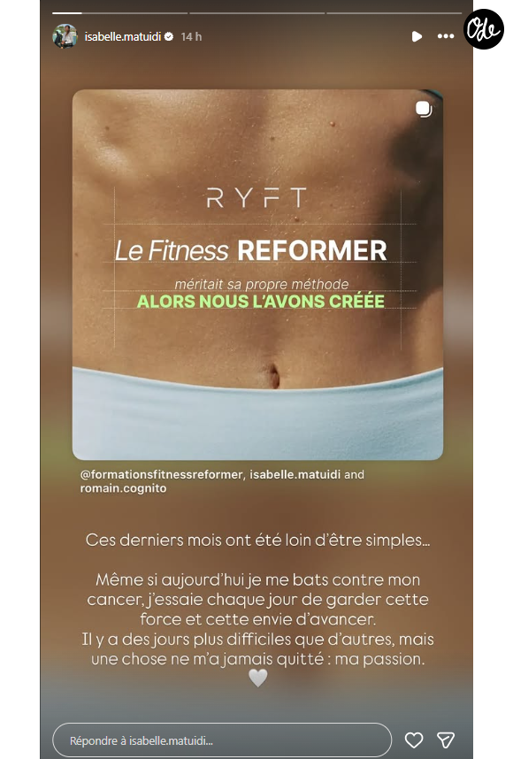 Sur ses réseaux sociaux, la businesswoman a annoncé le lancement de la Fitness Reformer Academy et de la méthode RYFT

Isabelle Matuidi annonce le lancement d'un nouveau projet.
