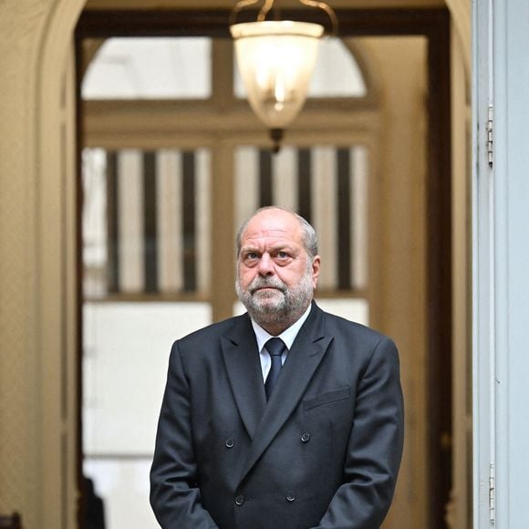 Le ministre français de la Justice sortant, Eric Dupond Moretti, lors de la cérémonie de passation des pouvoirs au ministère de la Justice à Paris, France, le 23 septembre 2024. Photo by Tomas Stevens/ABACAPRESS.COM