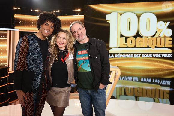 Exclusif - Gwendal Marimoutou, Bruno Solo, Christelle Chollet - Enregistrement de l'émission "100% Logique", présentée par Cyril Féraud et diffusée le le 19 avril 2025 sur France 2. Le 18 décembre 2024. © Cyril Moreau/Bestimage